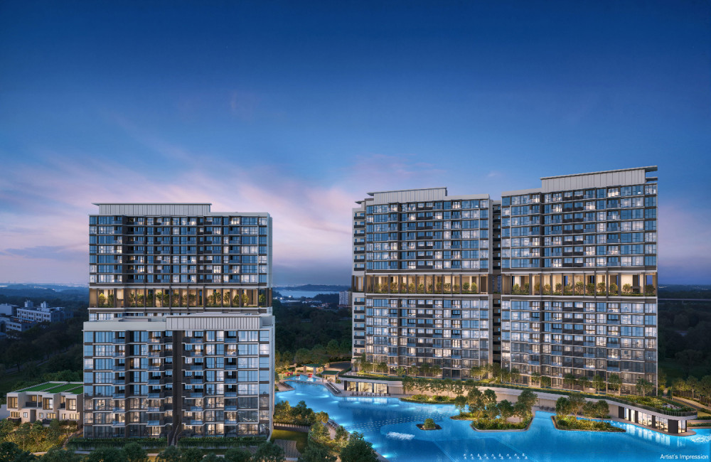 Artist’s impression of Lentor Gardens Residences, a 499-unit development in the Lentor Hills estate, District 26